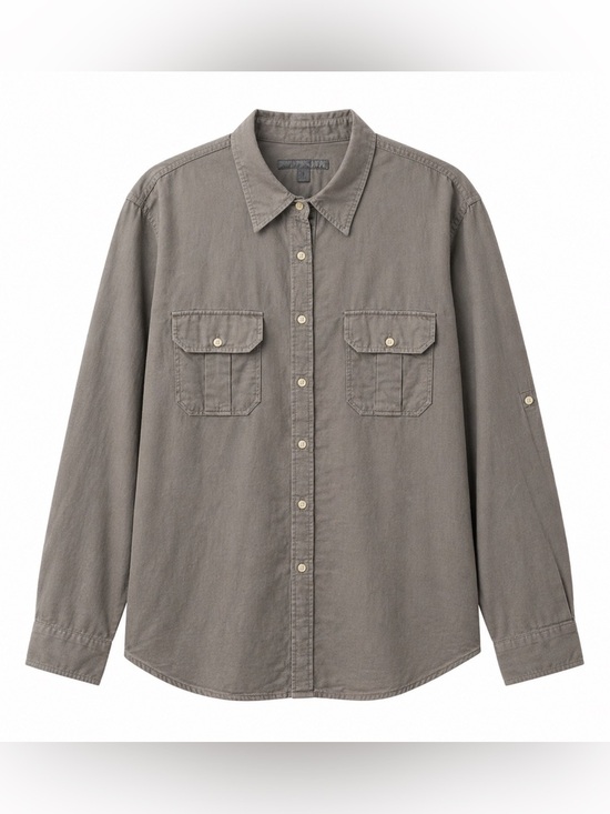 Old Navy Other - OLD NAVY,ON,MEN,GRAY,LINEN BLEND,BUTTON UP,LONG SLEEVE SHIRT.SIZE-XL.